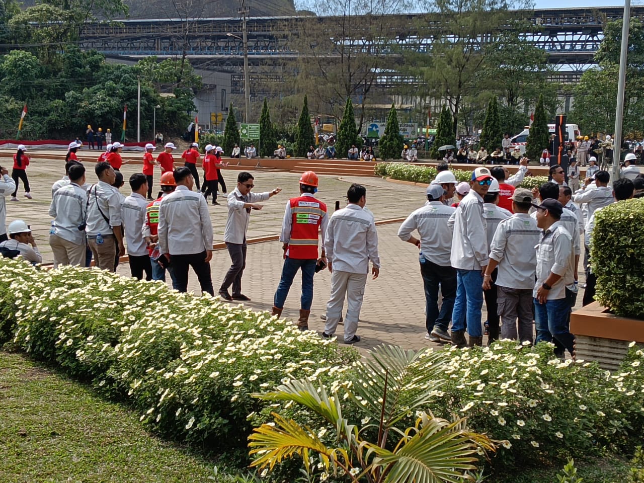Kondisi Upacara Peringatan HUT RI Ke 79 di PT IMIP Morowali