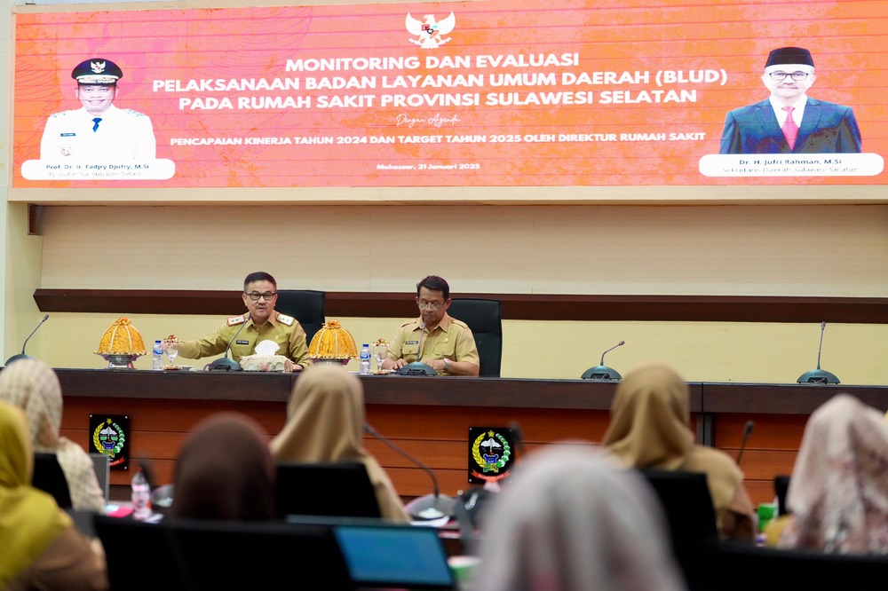 Monev 8 RS Milik Pemprov Sulsel, Sekprov Jufri Minta Target Kinerja Sesuai Tahun Lalu