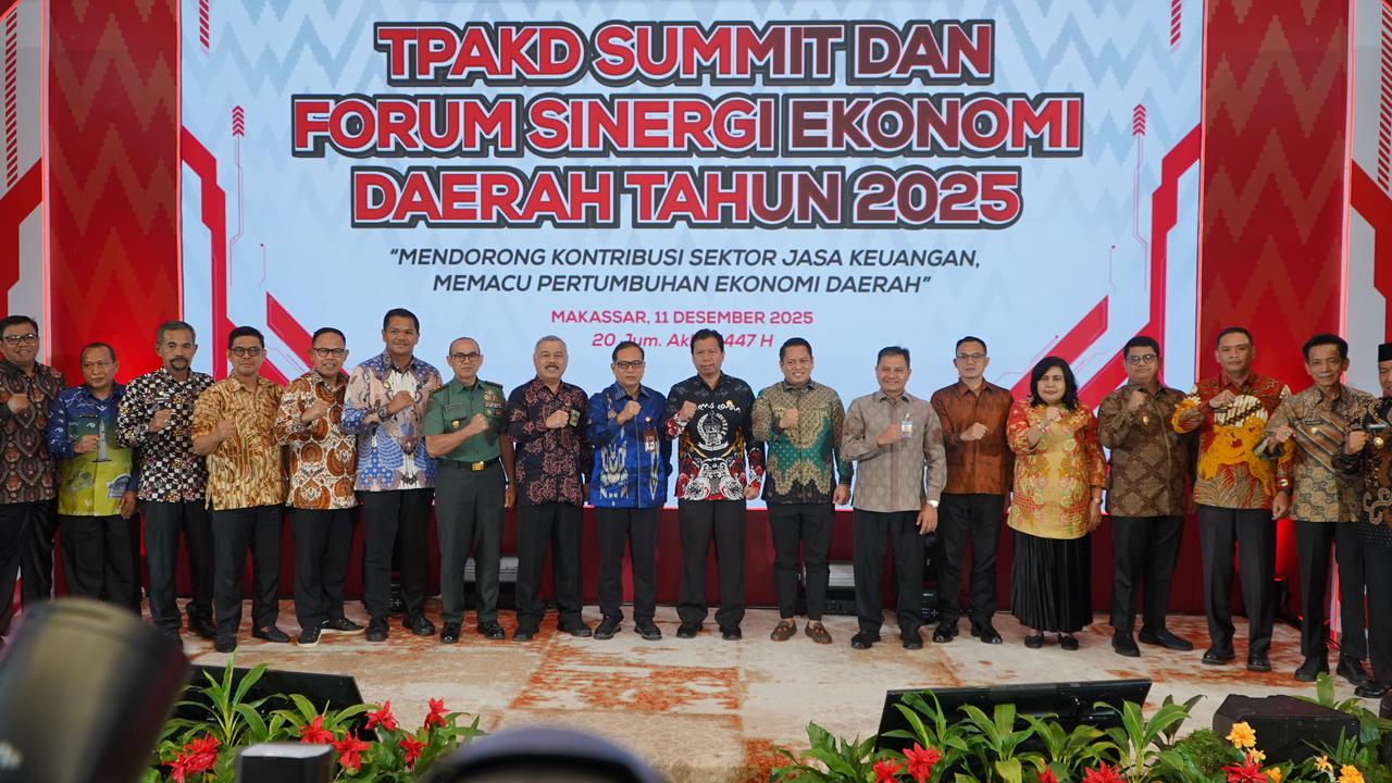 OJK Sulselbar–Pemprov Sulsel Perkuat Sinergi TPAKD untuk Percepat Akses Keuangan Daerah